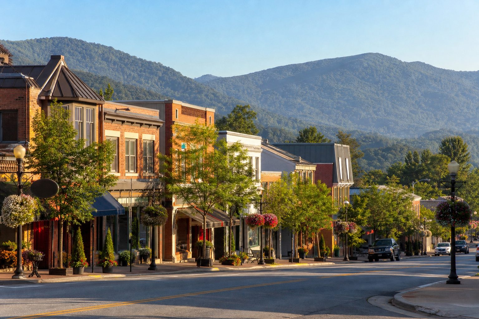 High Country mountain town main street